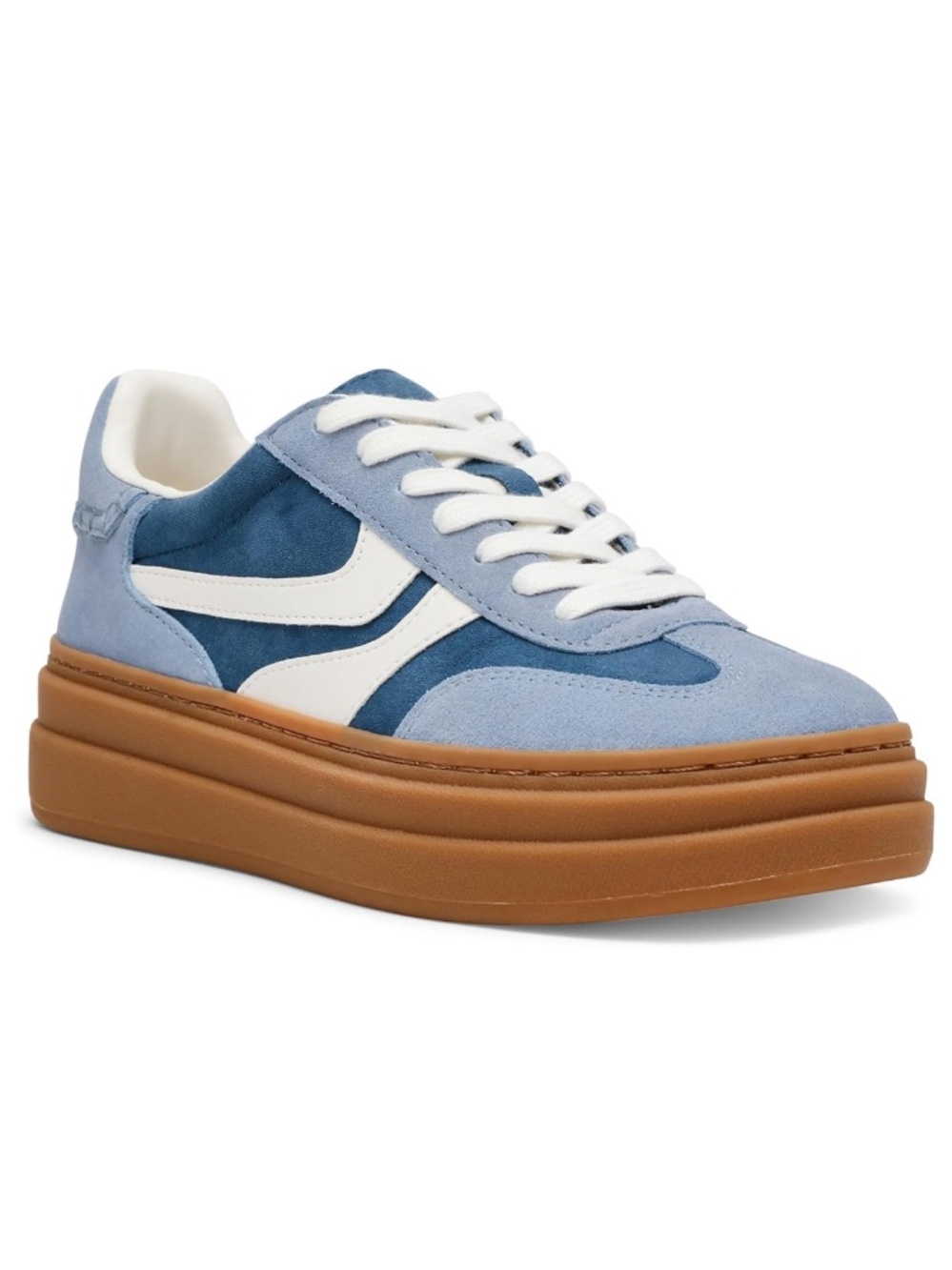 Steve Madden Women's Dodge Sneaker, Blue Multi Size 6